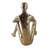 Sitting Man Sculpture Figurine - Indoor Statues And Sculptures For Kitchen Decor - Decorative Objects And Office Desk Accessories For Home Decor, Decorations For Living Room - 6.75", Gold