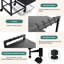 Black 3-Tier Kitchen Baker’s Rack, Heavy-Duty Storage Shelf Organizer with Sliding Mesh Baskets and 4 Hooks, Multi-Purpose Microwave Stand for Living Room & Kitchen