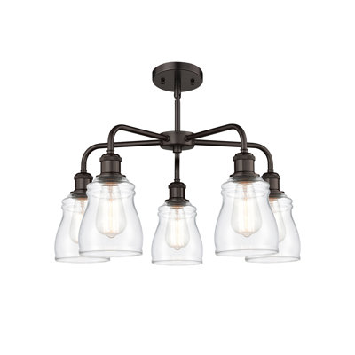 Lustre en forme de cloche à 5 lumières Bryanie