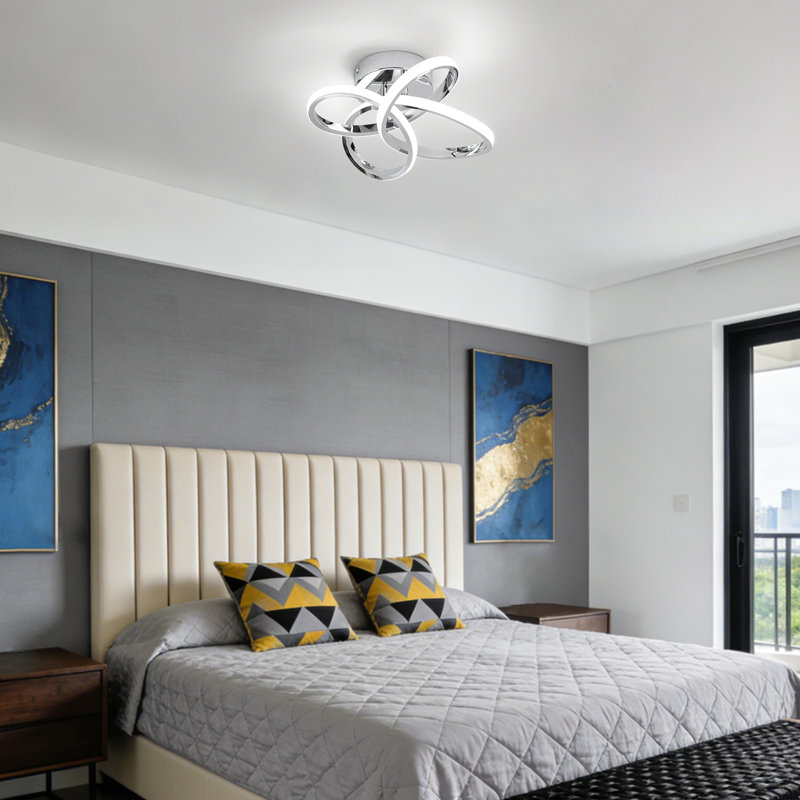 Plafonnier de couloir moderne, Chrome chrome
