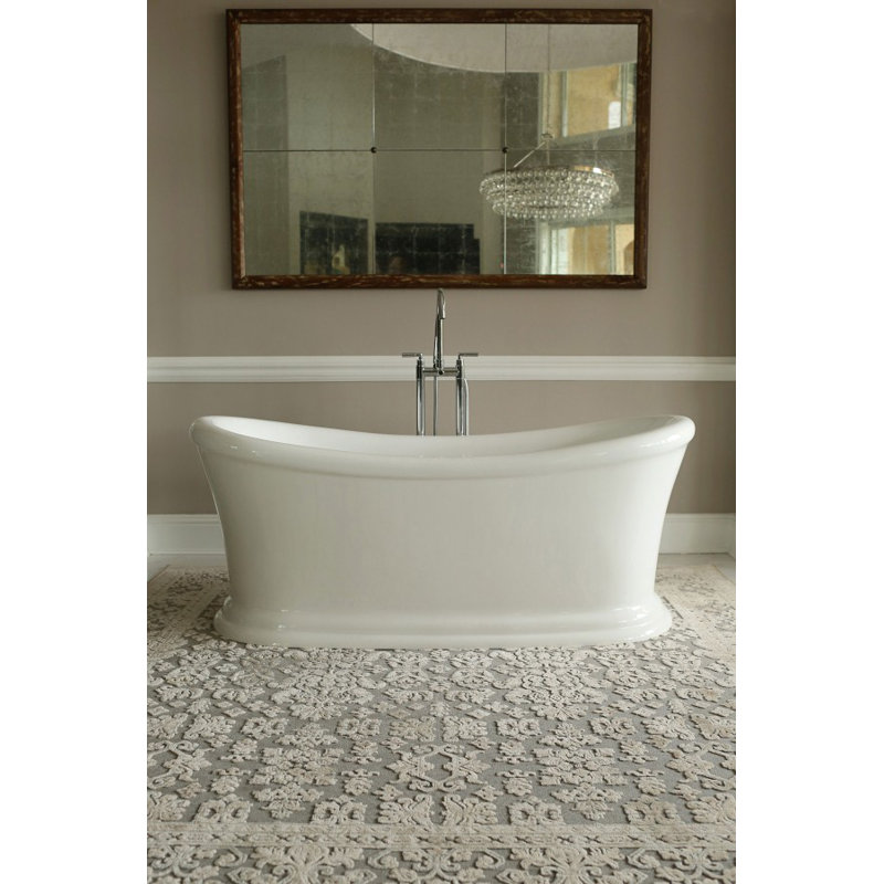 67'' x 30'' Freestanding Soaking Acrylic Bathtub