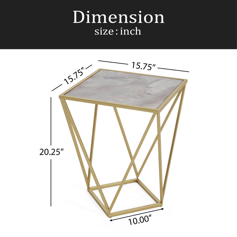 TABLE D'APPOINT CRÉATIF SIMPLE EN VERRE
