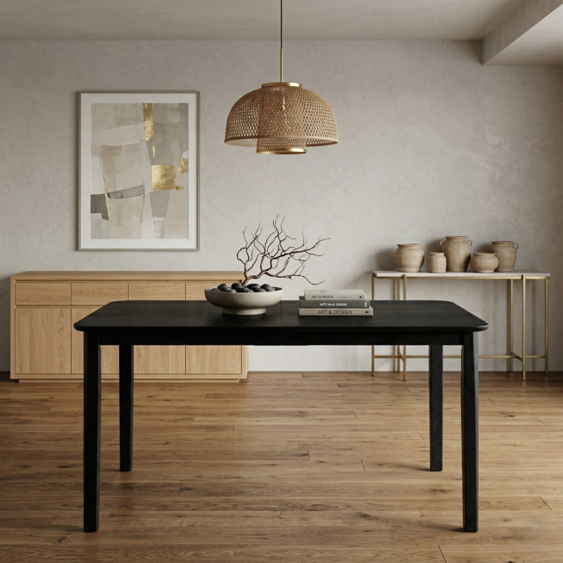 Table de salle à manger Vinita, Noir