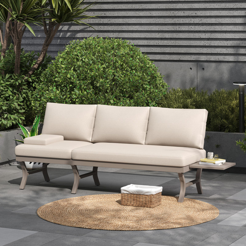 3 - Person Seating Group With Cushions, Beige