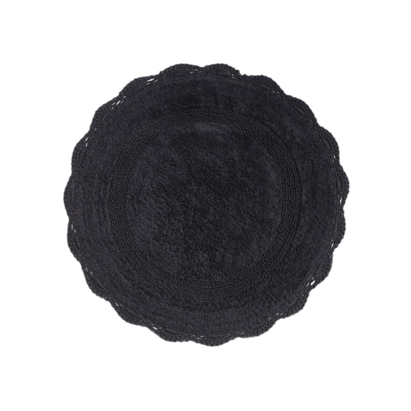 Tapis pour salle de bain Wingert, Noir, L 60 po x l 60 po
