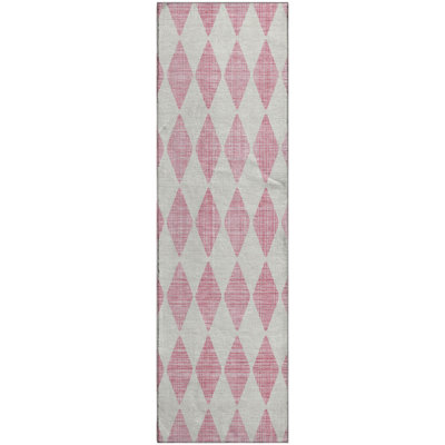 Premium Machine Washable Cerrito AMF578 Pink Rug