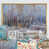 Toile avec cadre flottant or