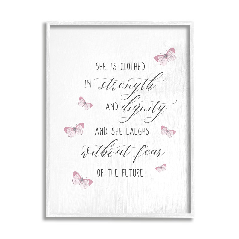 «She Laughs With Fear», Giclée encadrée blanc bord de mer, H 14 po x l 11 po x P 1,5 po