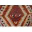 Tapis rouge / orange en laine noué à la main de conception unique 4 pi 4 po x 5 pi 9 po New Age
