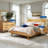 ACACIA Harmony 6-Drawer Dresser – Solid Wood Bedroom Dresser With CNC Circle Pattern – Zen Sand Garden Inspired, Mid-Century Wide Chest-114480325