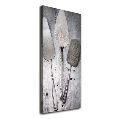 Metal Cutlery - Wrapped Canvas Print