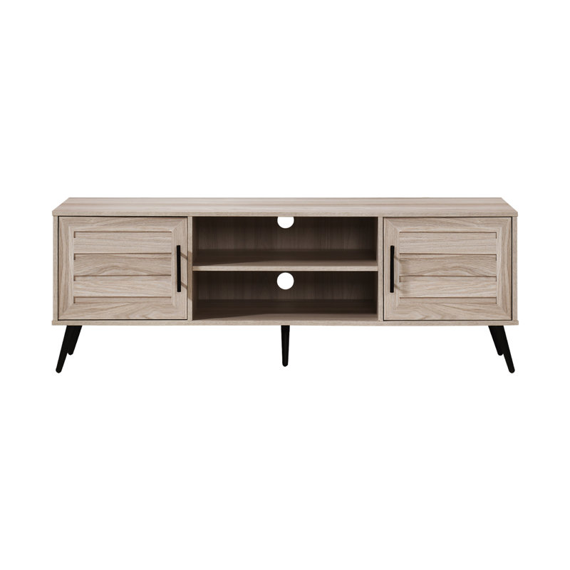 59 In. Wood TV Stand With 2 Storage Cabinets Fits TV's Up To 65 In., Tender