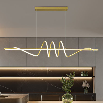 Modern LED Dimmable 3000K-6000K with Remote Control Pendant Lights Adjustable Height Pendant Lights  Irregular Chandeliers for Living Room Kitchen Island  Bedroom