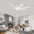 Smart 65" Modern 7-blade Ceiling Fan With Dimmable Led Light,  Dc Motor,3 Adjustable Color Temperatures ,perfect For Living Rooms, Bedrooms, And Outdoor Patios-661250491-661250486