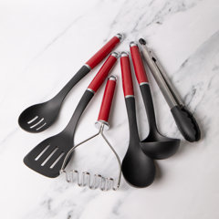 KitchenAid 2pc Mini Birchwood Spatulas Set - Empire Red