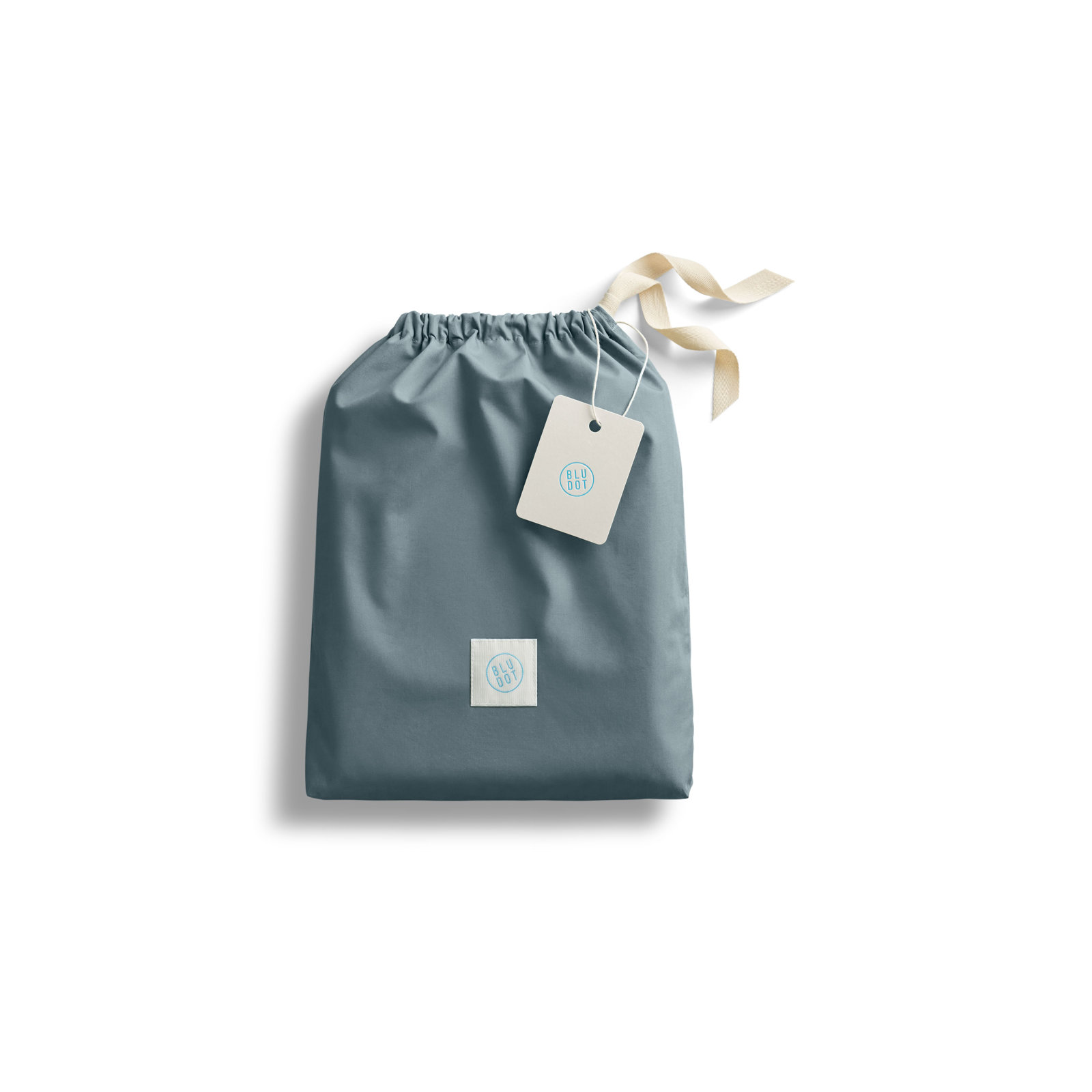 Egyptian Cotton Percale Sheet Set, Full, Gray Blue