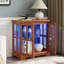 Vitrine Led Curio, vitrine avec tablettes réglables, bibliothèque au design rétro-1642431885
