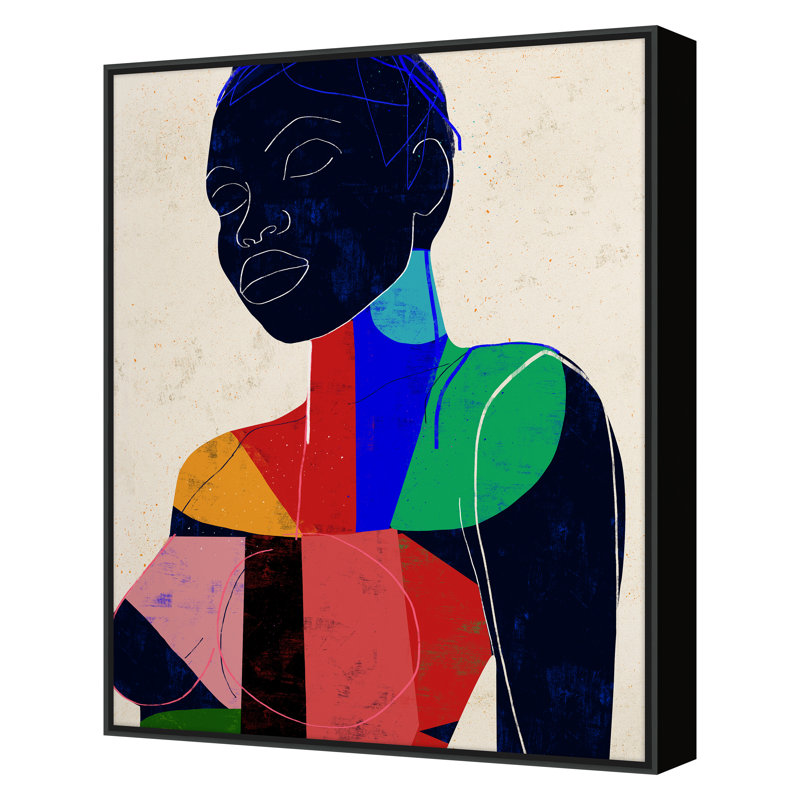 Manga 8 Print by Luciano Cian, Black, 50" H x 40" W x 2.63" D