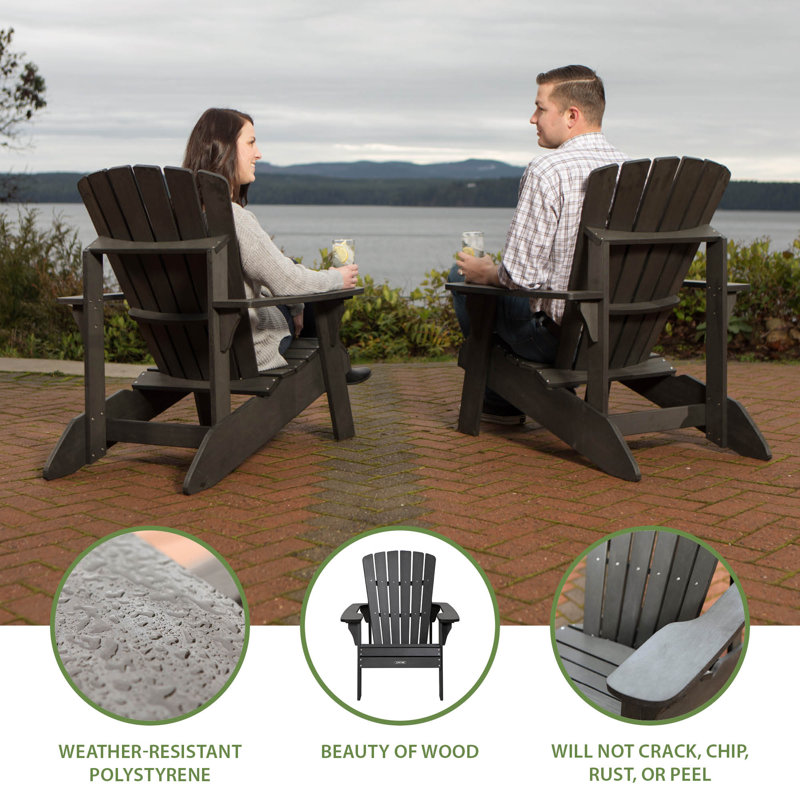 Outdoor Adirondack Chair, Black
