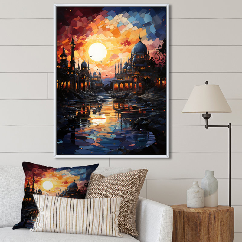 «Kyarna Hinduisim Hindu Harmony in», reproduction sur toile, H 40 po x l 30 po x P 1,5 po, Cadre flottant blanc