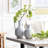 Maz White Ceramic Irregular Handled Vase Small
