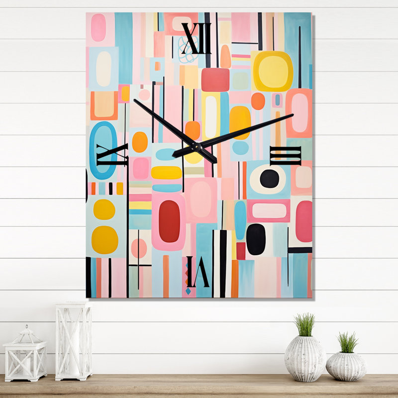 Horloge murale Mid Century, Grand