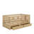 Full Size Wood Daybed With Fence Guardrails And 2 Drawers, Split Into Independent Floor Bed And Daybed-1617467090