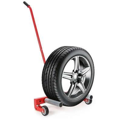 Chariot élévateur à pneus à capacité réglable de 330 lb avec roulettes pivotantes à 360 ° et poignée antidérapante, chariot à roues à largeur réglable de 12 à 24 po pour changer et déplacer les pneus de VUS, de camions, de VTT, de véhicules récréatifs et de remorques