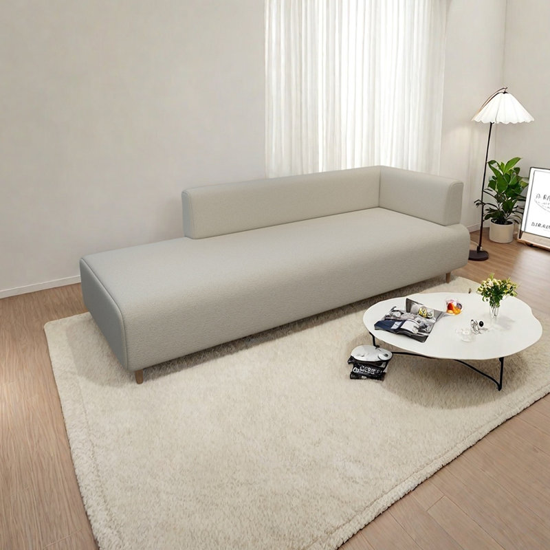 Luxueuse chaise longue moderne et éponge, Orienté à droite, Chenille beige