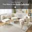 Ensemble de salon configurable en velours 3 pièces Euclid-1824284054