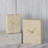 Light Travertine Marble Rectangular Table Clock