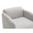 Arm Chair With Waved Arms, Metal Decoration On Both Side Arms, Accent Chair For Primary Living Space,Living Room,Bedroom, Teddy Fabric, Light Grey-1370449298
