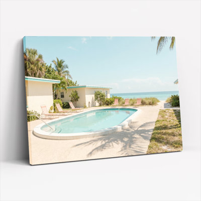Ensemble de 1 tableau sur toile pour bord de piscine