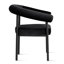Chaise rembourrée moderne avec accoudoirs courbés-19420280