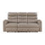 Canapé inclinable double Meloni avec table rabattable, en microfibre taupe-135371809