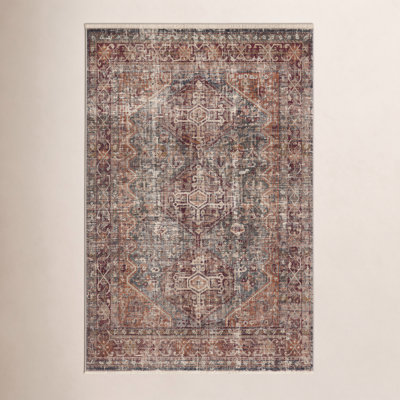 Clemente Red Blue Brown Oriental Rug