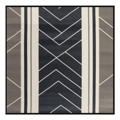  Tapis lavable rayé gris ardoise perlé