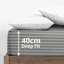 Spevek Soft & Cozy 40cm Extra Deep Pocket Microfiber Striped Fitted Sheet-289824148-289980690