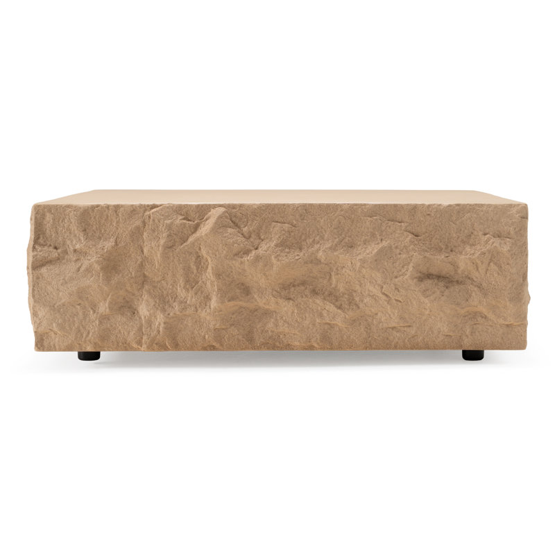 Aishat - Table basse carrée moderne, Beige