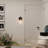  1 - Light Dimmable Black/Brass Armed Sconce-130629971