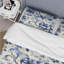 Ensemble de housse de couette motif ornemental bleu frise victorienne-1455913150