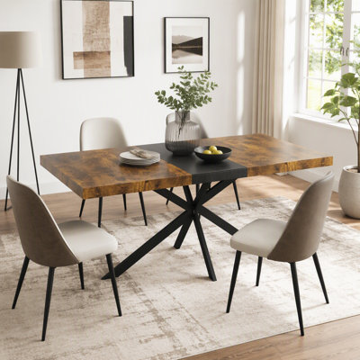 55.11"-70.86"Retro Rectangular Stretch Dining Table