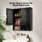 Bamboo Wall Cabinet With Adjustable Shelf, Medicine Cabinet For Bathroom Living Room