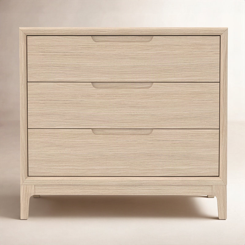 34 " W 3 - Drawer Dresser, Light Oak