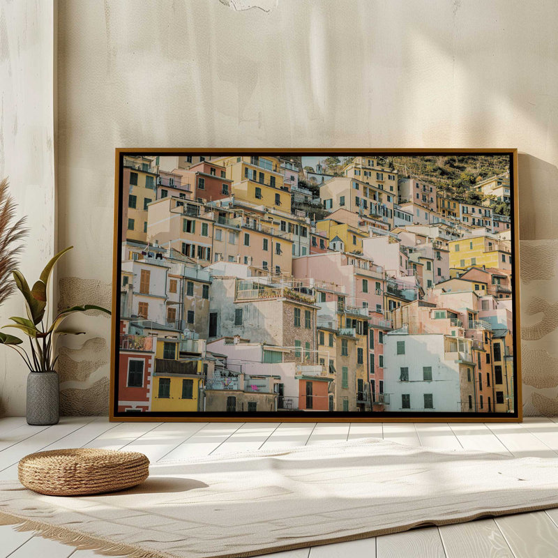 Hillside Palette Canvas Print, 12.75" H x 18.75" W x 1.75" D, Opaque White Framed