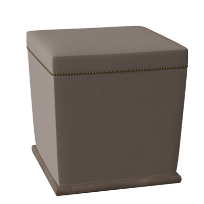 Remy 18" Genuine Leather Square Cube Ottoman