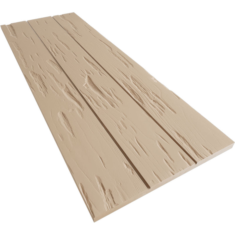 Volets rustiques en faux bois avec planche et n-lattes (par paire), Texture cyprès Pecky / brun clair apprêté, 16"