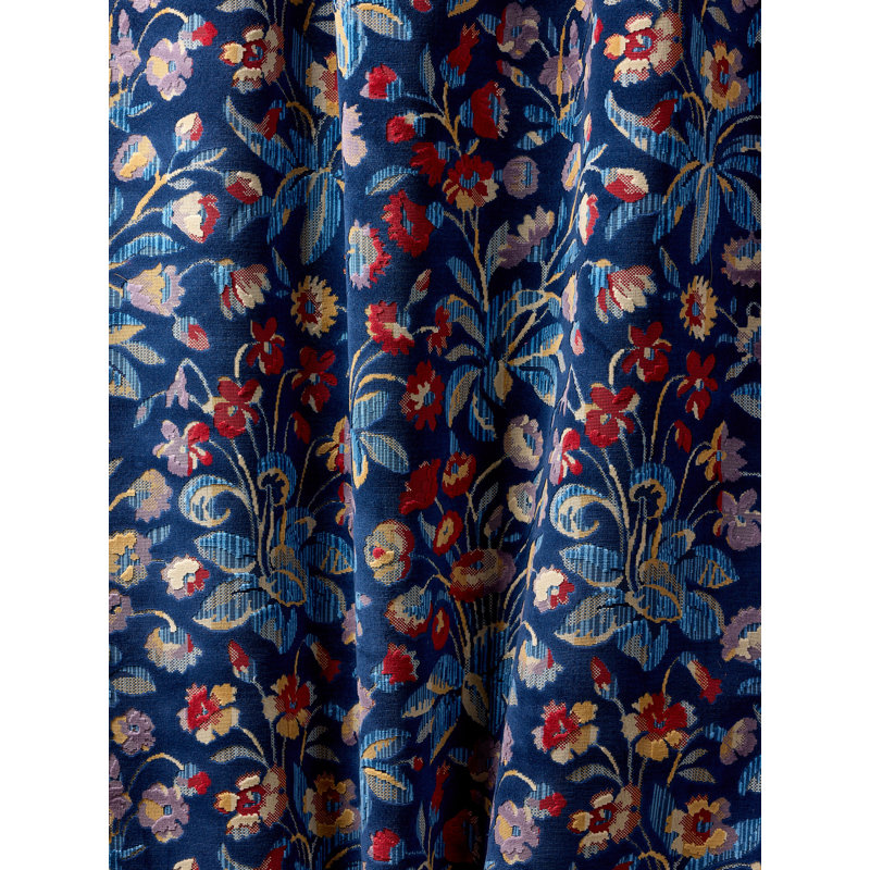 The MET x The House of Scalamandre Millefleur Velvet, Navy Lilac