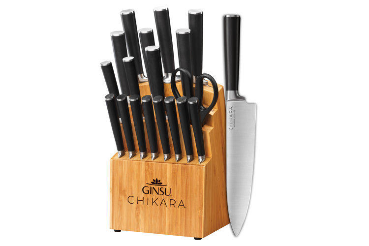 Ginsu Kiso 7 Piece Knife Set Red Dishwasher Safe Stainless Steel Blade