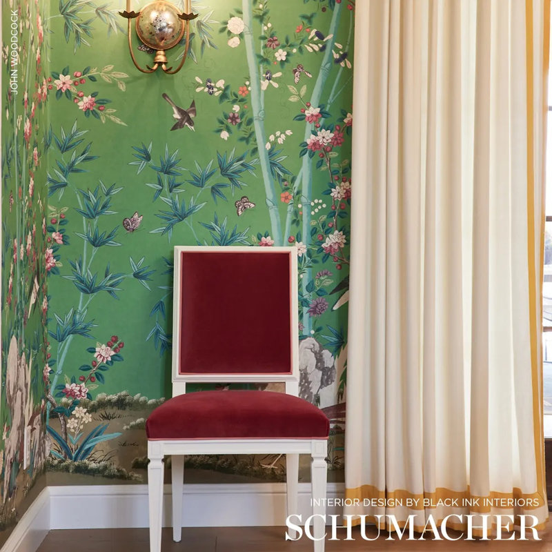 Schumacher x Miles Redd Brighton Pavilion Panel, Emerald